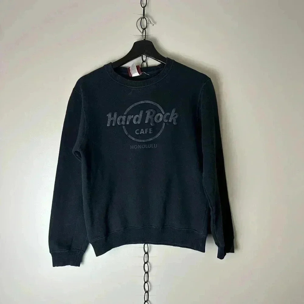 Vintage Hard Rock Cafe Tonal Logo Crewneck Small